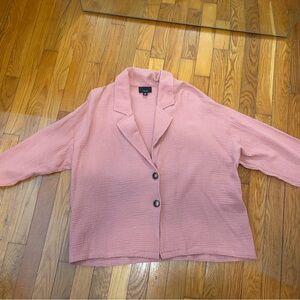 Lumiere Dusty Pink Relaxed Open Blazer